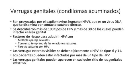 Verrugas Genitales Condilomas Acuminadospptx