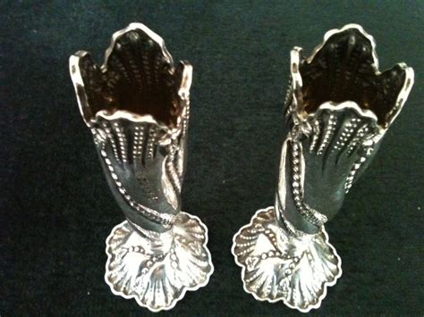 Antiques Atlas Pair Of Solid Silver Victorian Posy Vases 1892