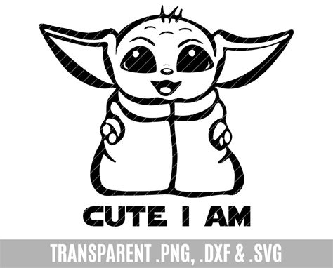 Baby Yoda SVG Clip Art Star Wars Space Baby Mandalorian Etsy Star