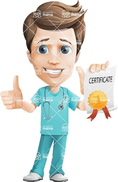 Young Doctor Cartoon Vector Character 112 Illustrations With A
