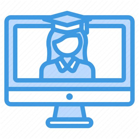 Graduation Education Learning Online Study Student Computer Icon