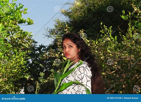 Portrait Photo Of A Beautiful Indian Woman Stock Photo Image Of Happy