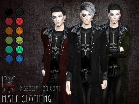 Goth Coat For Male Sims Found In Tsr Category Sims 4 Male Everyday
