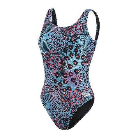 Speedo Womens Allover Deep U Back Swimsuit Sport From Excell Sports