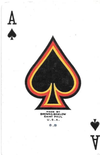 Vintage Single Swap Playing Cards Ace Of Spades Game Bird By Richard