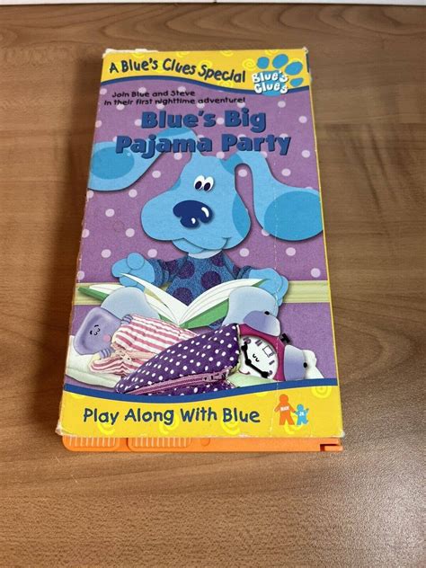 Blues Clues Blues Big Pajama Party Vhs Play Along Etsy Australia