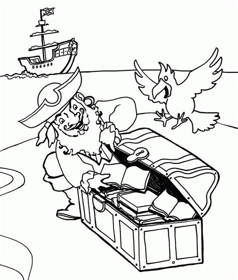 Pirate Treasure Chest Coloring Pages Clip Art Library The Best Porn Website