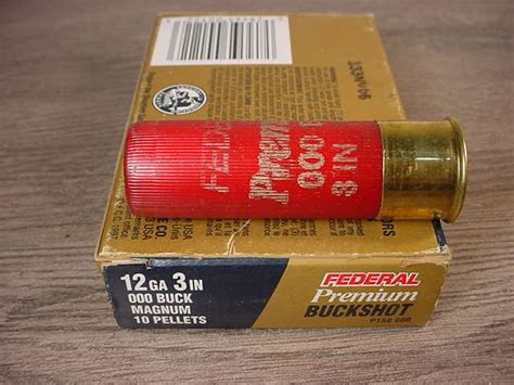 Box Of Federal Premium 12 Gauge 3 Inch Magnum 000 Buckshot Picture 2