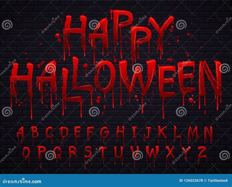 Fuente De Halloween El Alfabeto Del Horror Pone Letras A Sangre Escrita