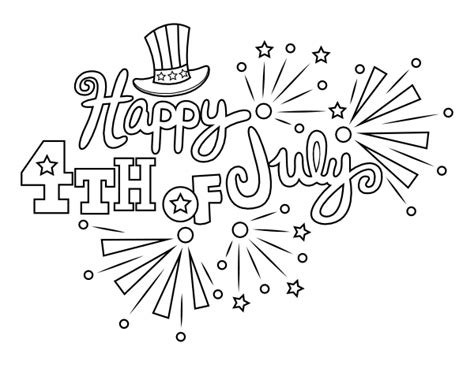 Printable Patriotic Fourth Of July Coloring Page