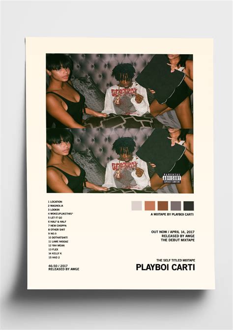 Playboi Carti Self Titled Album Art Tracklist Poster The Indie Planet