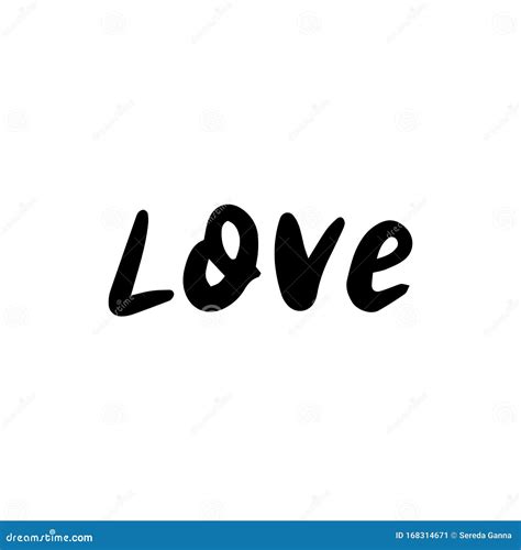 Love Handwritten Lettering Stock Vector Illustration Of Font 168314671