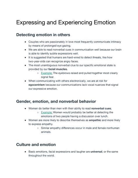 Expressing And Experiencing Emotion Expressing And Experiencing