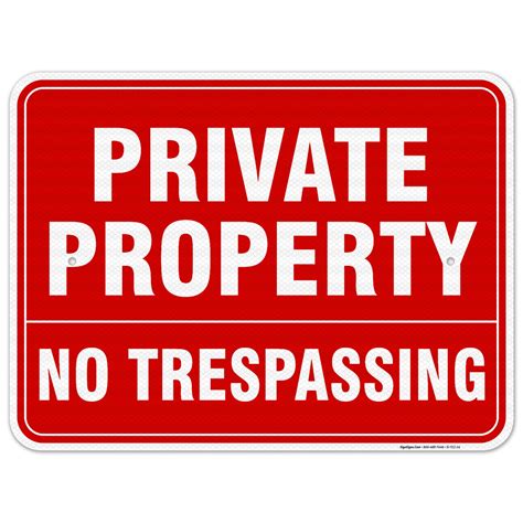 No Trespassing Sign Private Property Private Fence Sign