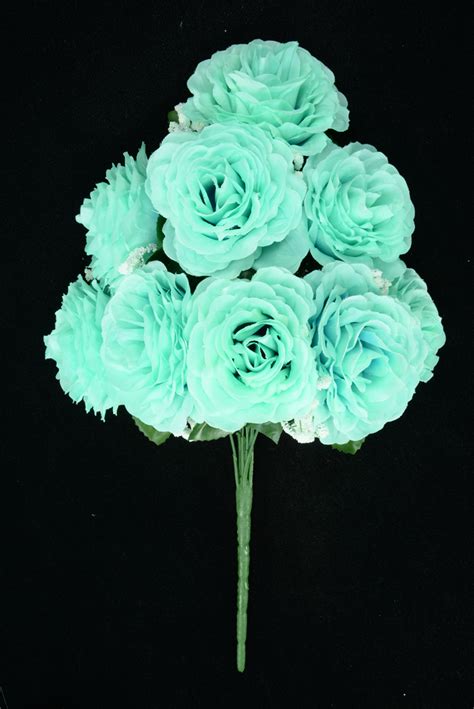 Mint green palettes with color ideas for decoration your house, wedding, hair or even nails. Aqua Open Rose Bush x9