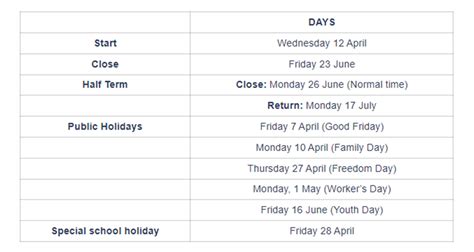 Public And Private School Holidays And Academic Calendar 2023