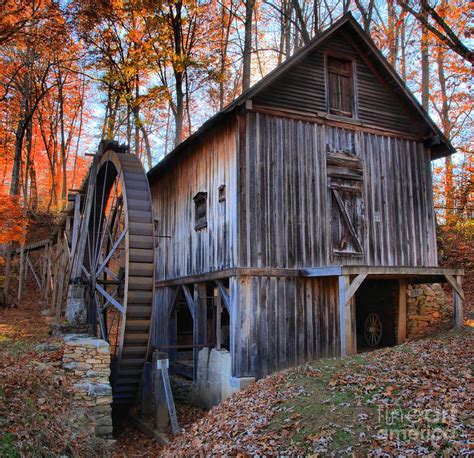 Fall Hilights Over The Grist Mill Photograph By Adam Jewell Fine Art
