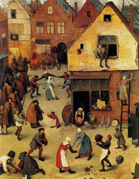 Pieter Bruegel The Elder The Fight Between Carnival And Lent Detail