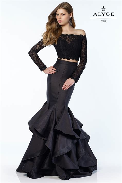 Alyce Paris Long Sleeve Beaded Gown 27173 Forget Me Not Boutique