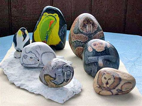 Painting Rock And Stone Animals Nativity Sets And More