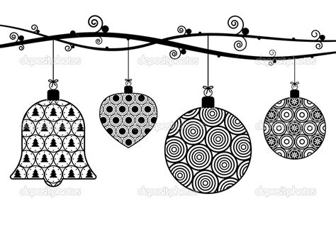 Hanging Christmas Ornament Clipart Black And White 178px Image 19