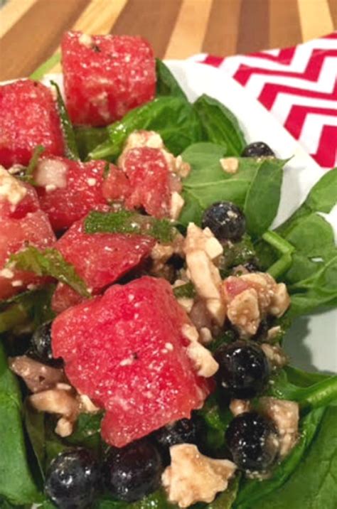 Watermelon Blueberry Feta Salad Summer Salsa Series Basilmomma