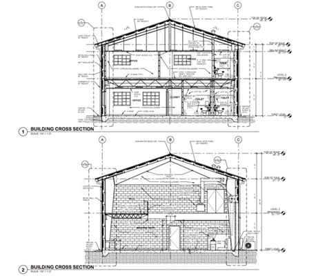 Drafting Sample Building Section Architecture Drawing Architecture