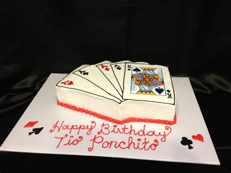 Perfect for friends & family to wish them a happy birthday on their special day. Playing cards cake | 90th birthday cakes, Casino cakes, Cake