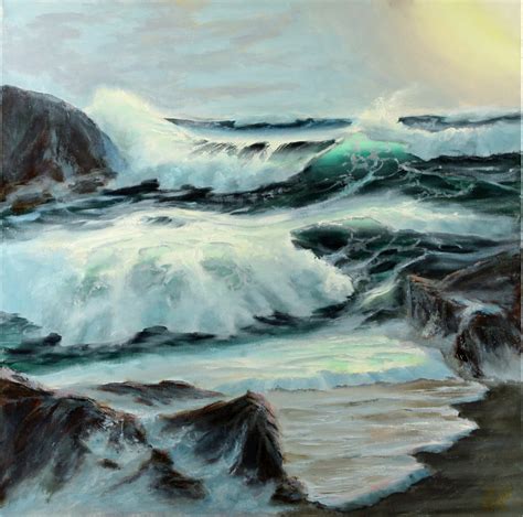 Seascape Paintings In Morning Light Seascape Paintings By Charlotte Light