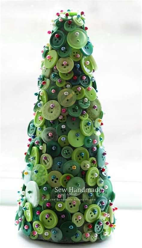 Sew Handmade Button Tree Xmas Crafts Christmas Buttons Childrens