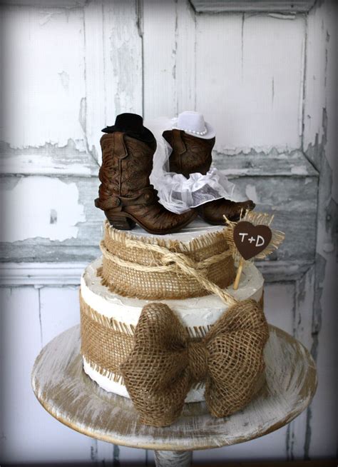 Cowboy Boots Cowgirl Boots Wedding Cake Topper Western Etsy Country