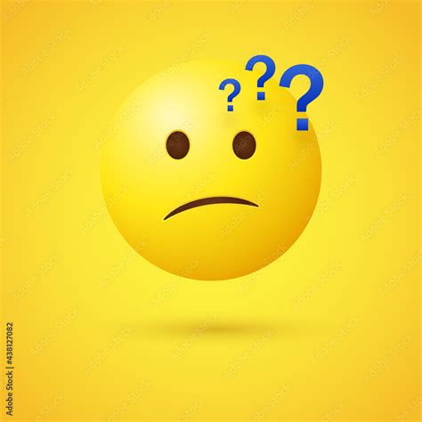 Thinking Face Confusing Emoji Ask A Question 3d Confused Emoticon