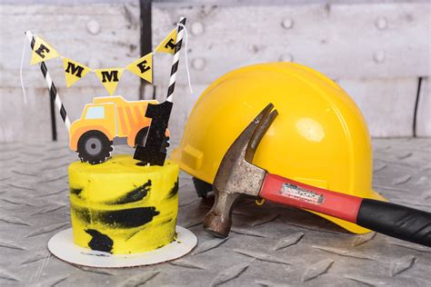 Construction Cake Topper Construction Truck Cake Topper Etsy Dump Truck Birthday