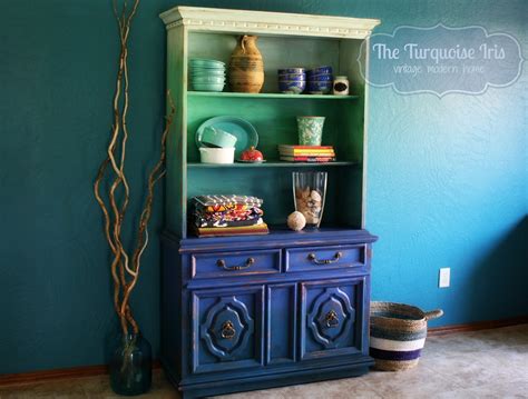 The Turquoise Iris ~ Furniture And Art Ombre Hutch In