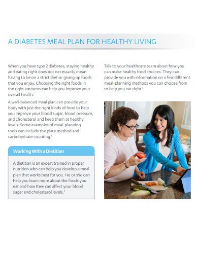 30 Sample Diabetic Meal Plan In Pdf
