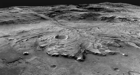 Angle On Jezero Crater Illustration Nasa Mars Exploration