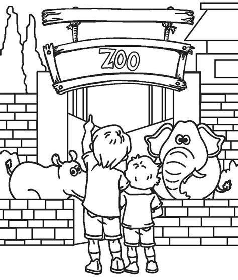 Mother Lion And Cub In A Zoo Coloring Page Free Printable Coloring