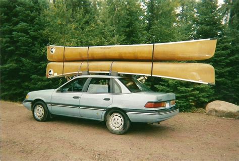 Toyota corolla roof racks & cargo carriers. BWCA Two canoes on once car Boundary Waters Gear Forum