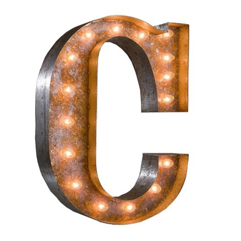 Vintage Marquee Letter C
