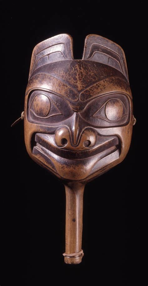 Haida Wood Rattle In The Form Of A Bear 19th Century Cargocultist