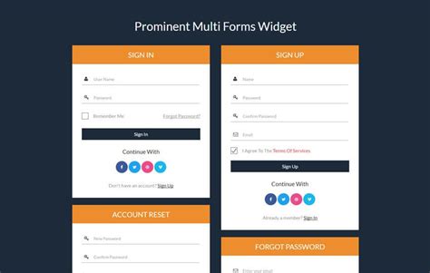 Prominent Multi Forms Widget A Flat Responsive Widget Template