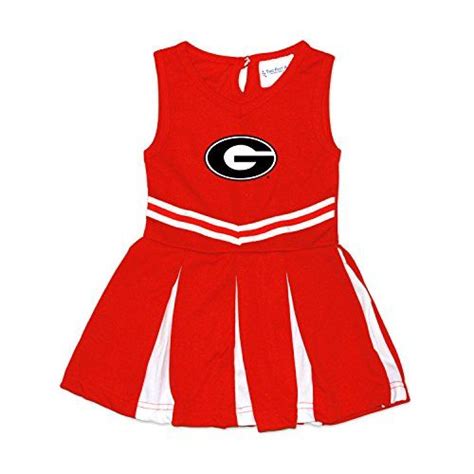 New Georgia Bulldogs Ncaa Newborn Infant Baby Cheerleader Bodysuit