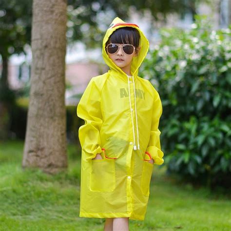 Esho Children Boys Girls Waterproof Cute Cartoon Rain Coat Kids Toddler