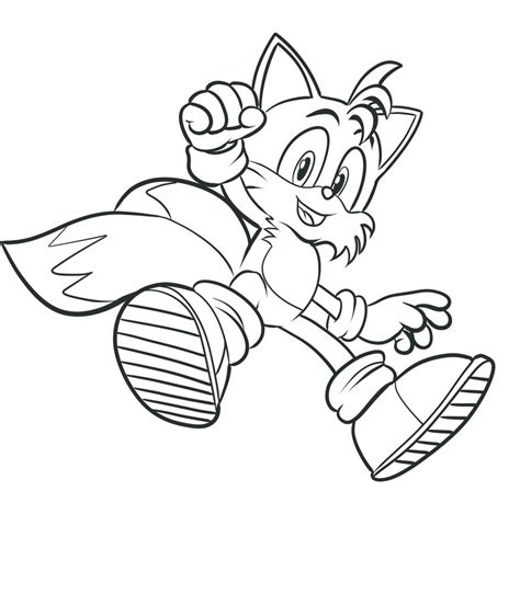 Miles Tails Prower 01 Coloring Page