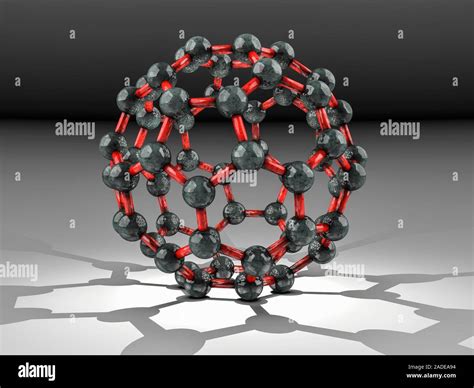 Buckyball Molecule C60 Molecular Model Of The Spherical Fullerene