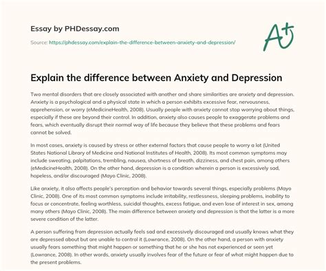 Explain The Difference Between Anxiety And Depression