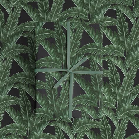 Tropical Wrapping Paper Banana Leaf Paper Palm Leaf Wrap Etsy