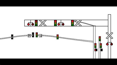 Railroad Crossing Animation With Traffic Signals Youtube