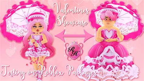 Trying All Royale High Valentines Items On Woman And Boy Packages A