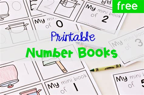 Printable Number Mini Books For Pre K And Kindergarten Numbers Preschool Mini Books Number